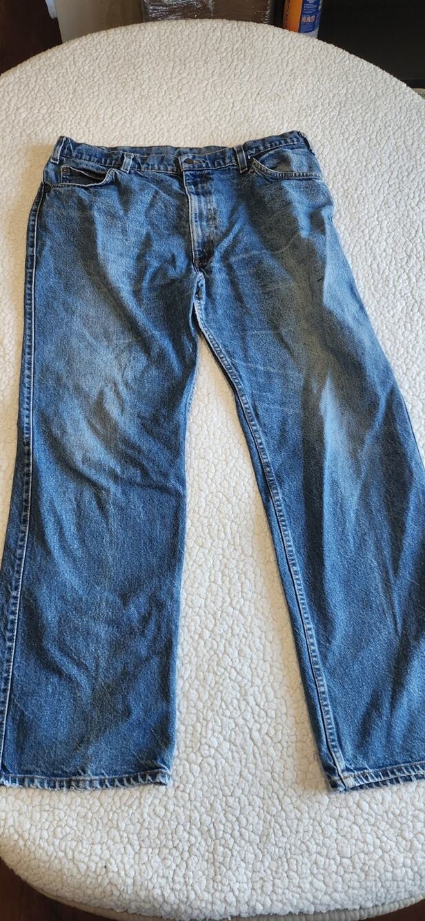 Vintage Levi's 520 RARE Leather Tab & Patch Jeans 80s Made in USA Red Tag 38x30